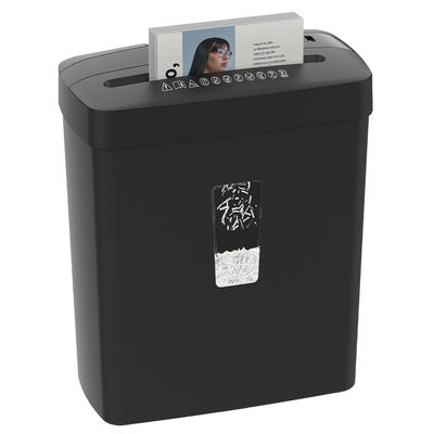 C220P-6 Kreuzschnitt Mini 6 Blatt Kartenpapier Schredder mit 13L Korbbehälter für Büro zu Hause