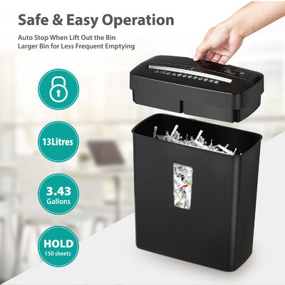 ETL-Zulassung Kompaktpapierzerstörmaschine 6 Blattpapierzerstörer 13L C220P-6