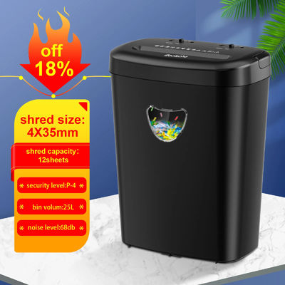 CD228P-12 ETL zertifizierter 25L Schwerlast-Büropapier-Schredder mit 68 DB-Lärmpegel Kreuzschnitt