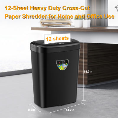 Schwere P-4 Papierschredder Maschine 25L Behälter Schredder Kapazität 12 Blätter A4 CD228P-12
