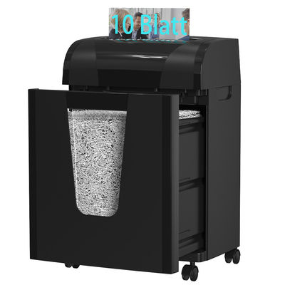 C261P 10 Blätter Mikro-Schnitt Büro-Hauspapier-Schredder Maschine mit 20L Bin