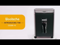 CD290P 10 Blätter Micro Cut Heavy Duty Geschäftspapier CD-Schredder mit 18Liter ausziehbarem Papierbehälter
